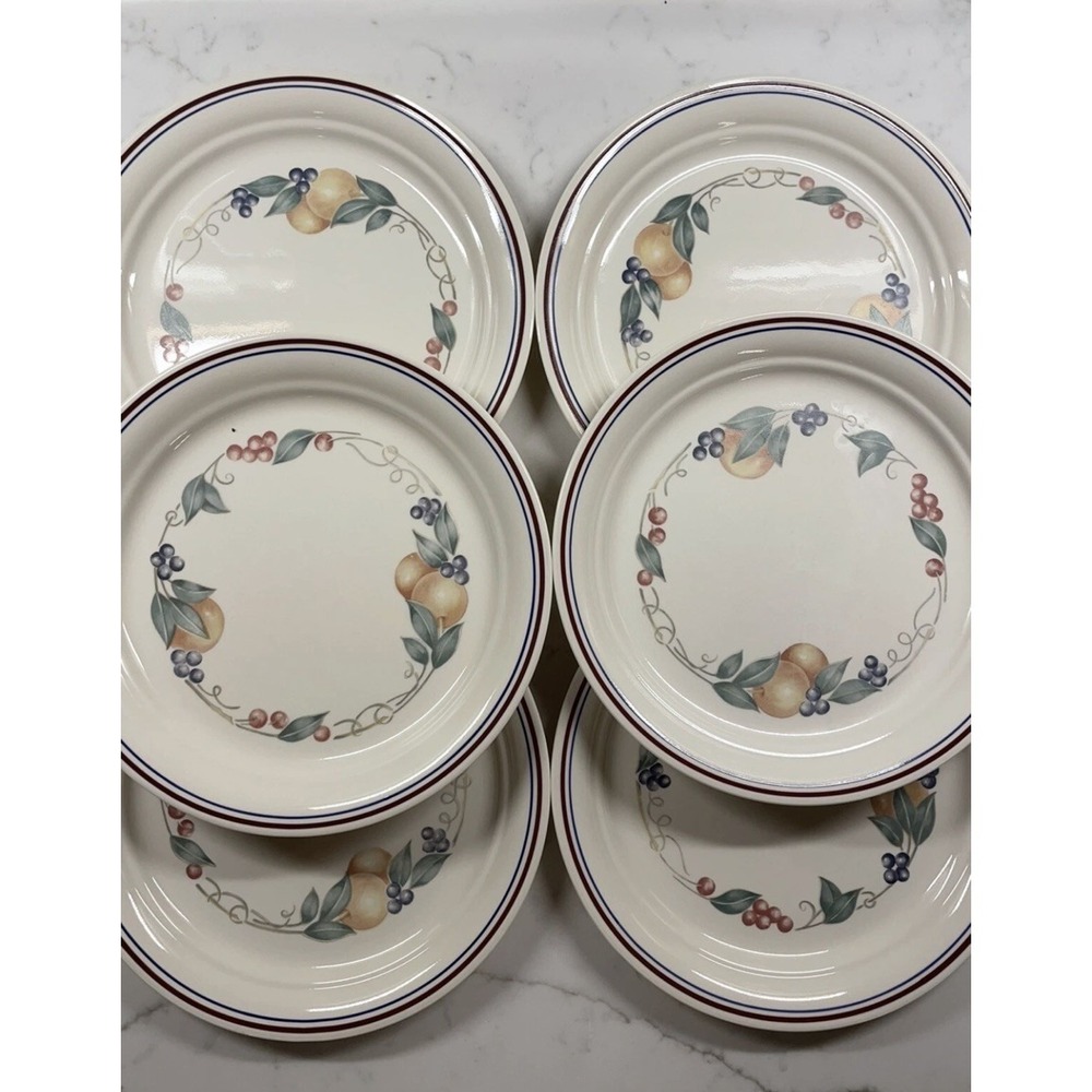 Corelle Abundance Corning Ware Salad Plates EUC LOT Of 6 USA Gently Used